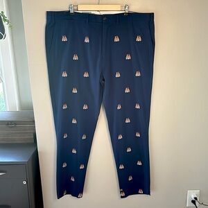 Castaway Nantucket Harbor Pants Stretch Twill Navy With Tiger King
